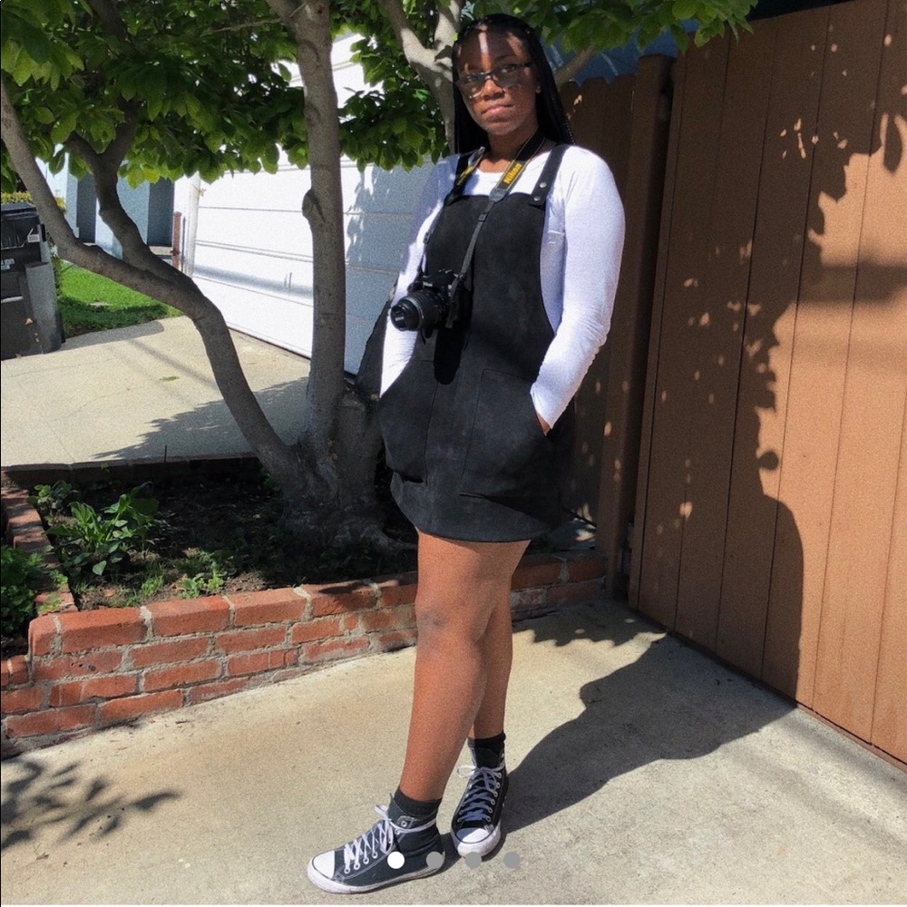 forever 21 brand black overall dress